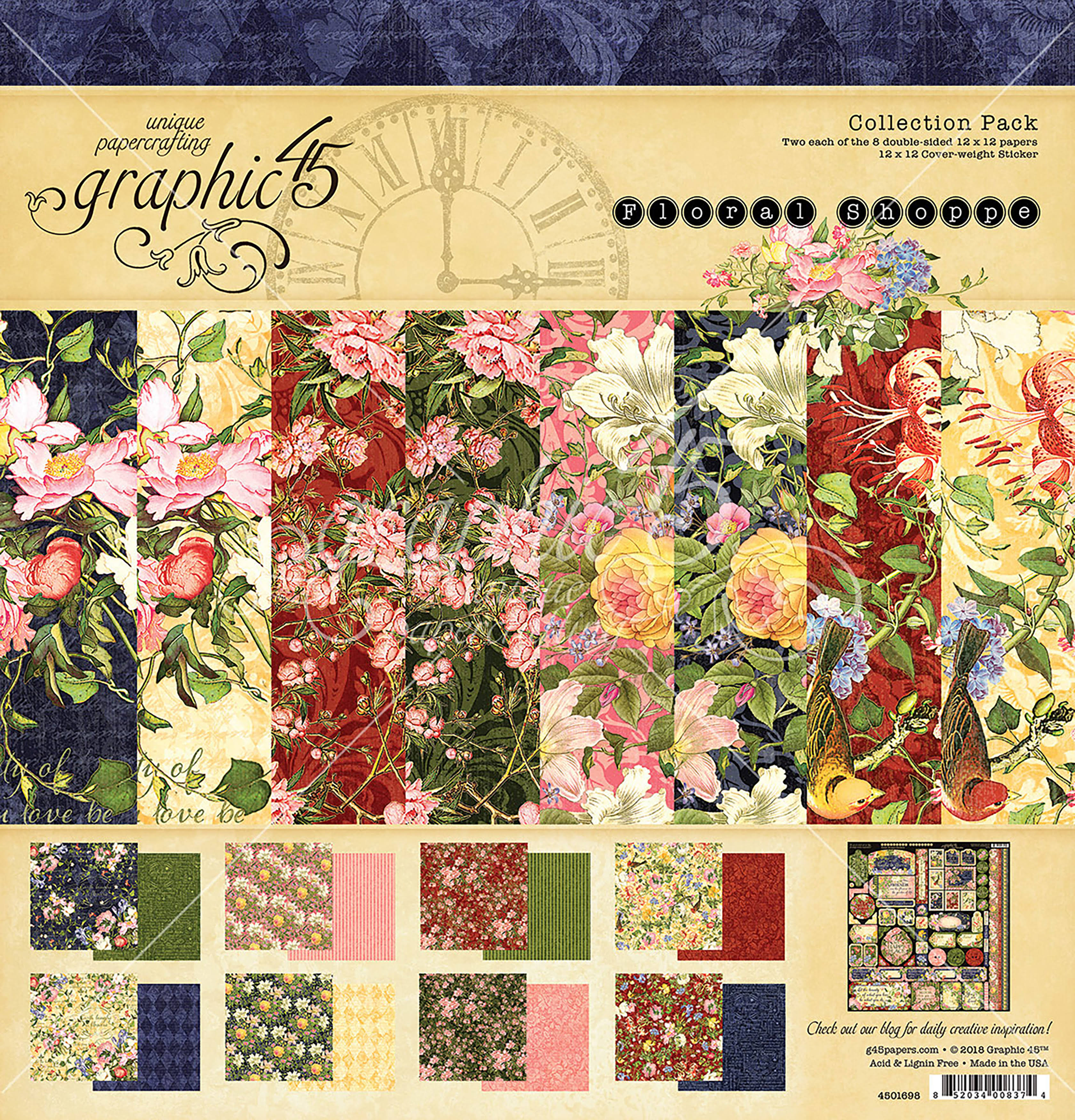 Graphic 45 Floral Shoppe 12x12 Collection Pack
