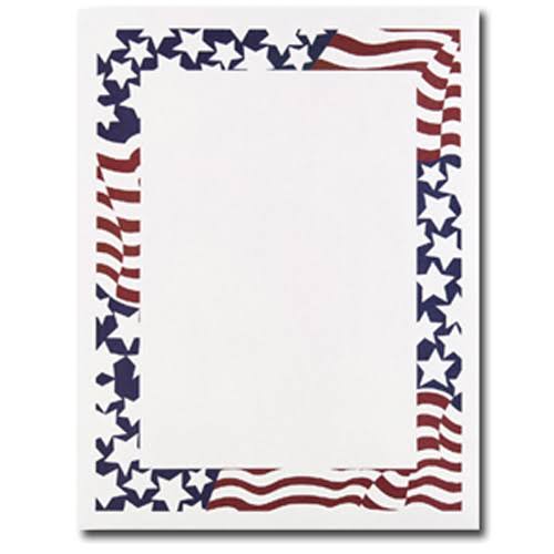 Great Papers 970130 Stars u0026 Stripes Letterhead - 80 Sheets/Pack