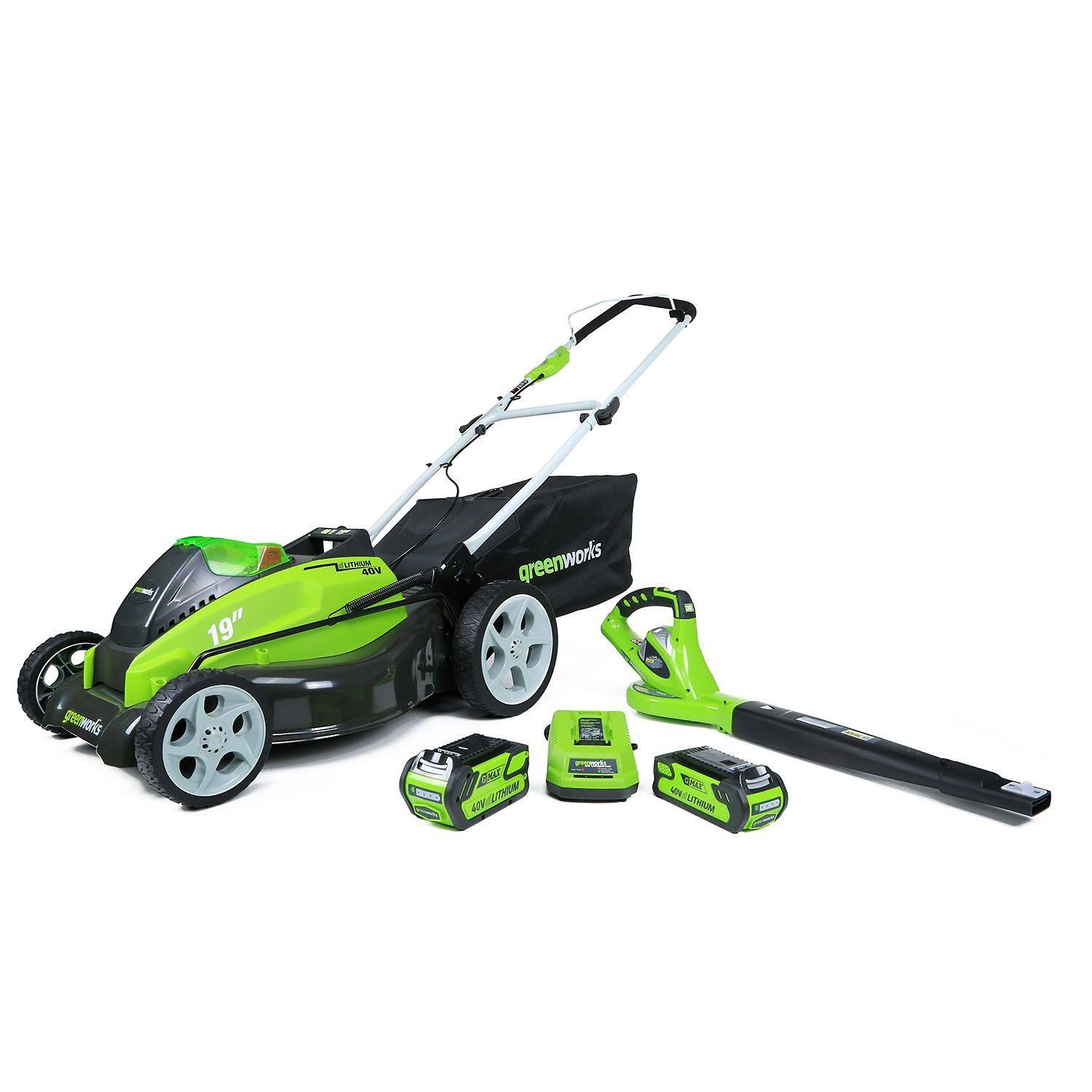Greenworks G-Max 40V 19x22 Lawn Mower and Blower Combo Lawn Kit 1300302
