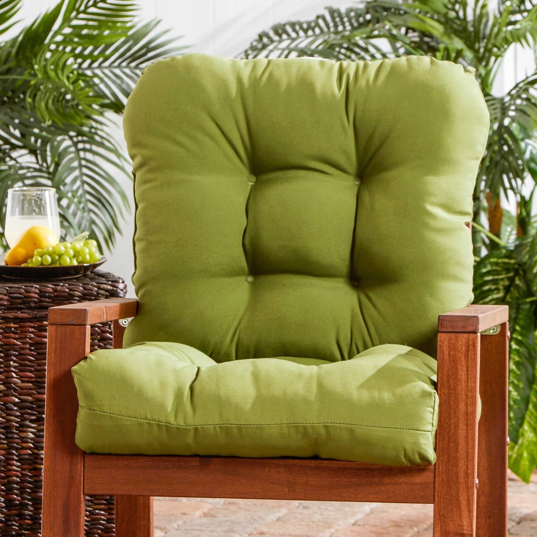 Rosewood Graham 21-Inch x 38-Inch Green Outdoor Seat/ Back Combo Cushion by Havenside Home - 21W x 38L - Summerside