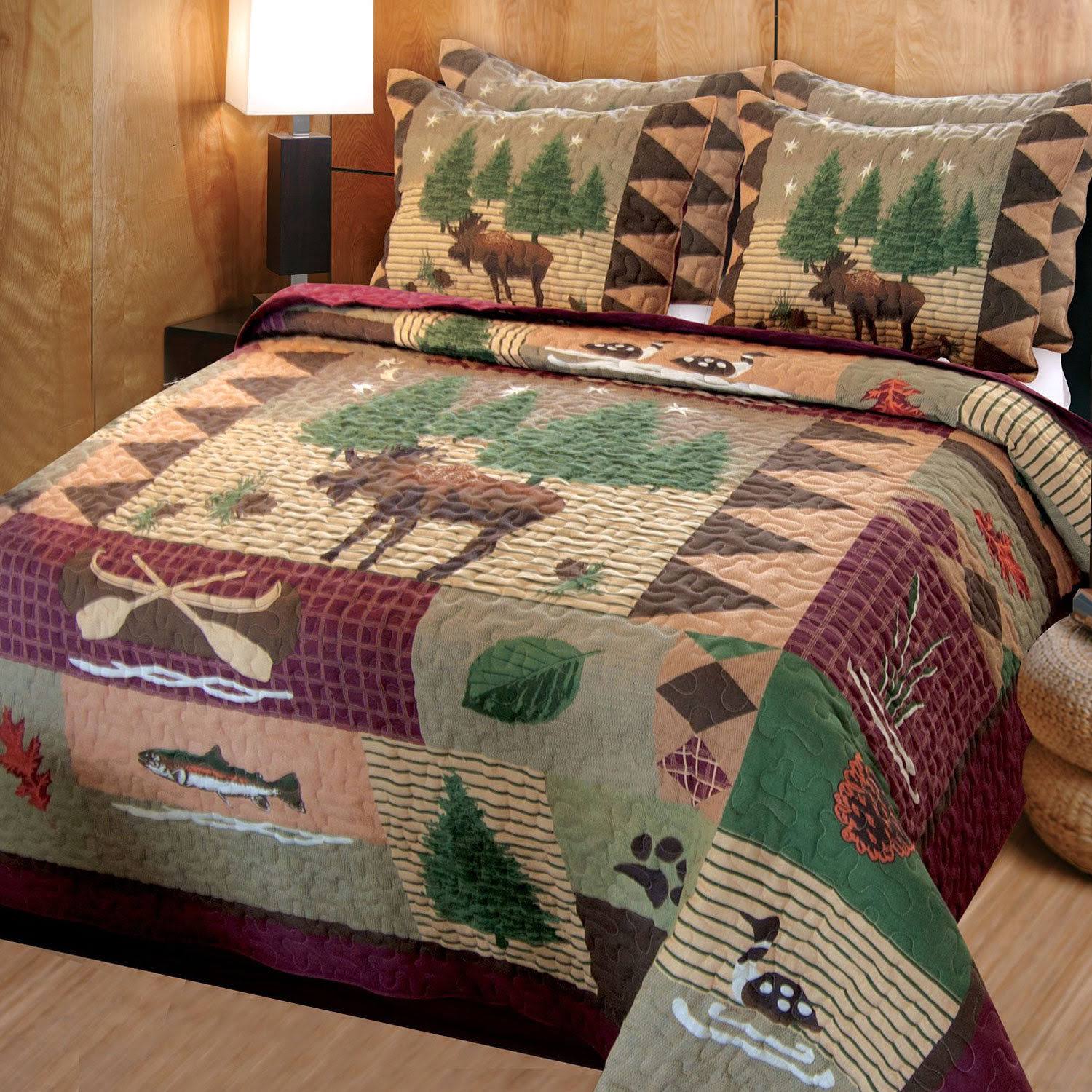 Greenland Home Moose Lodge Quilt Set King