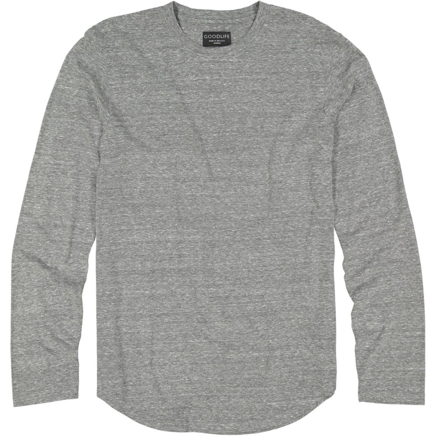 Tri-Blend Scallop L/S Crew by Goodlife Heather Grey / XL