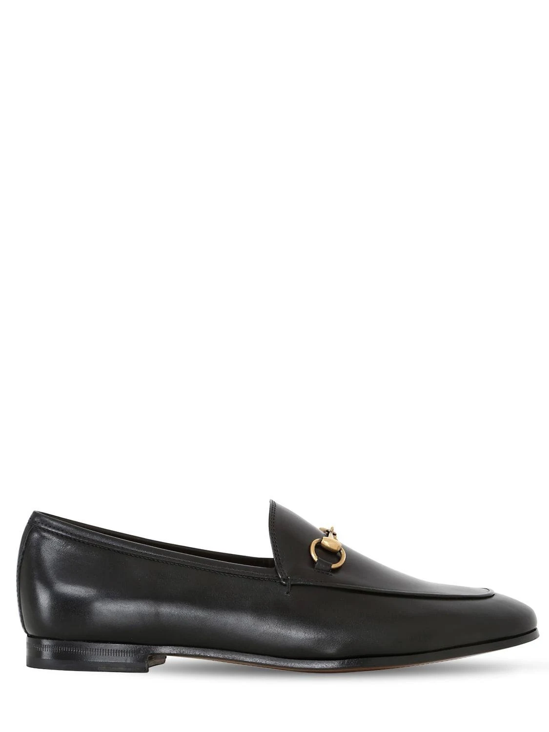 Gucci Men, Jordaan Leather Loafers, Black, US 6, Shoes