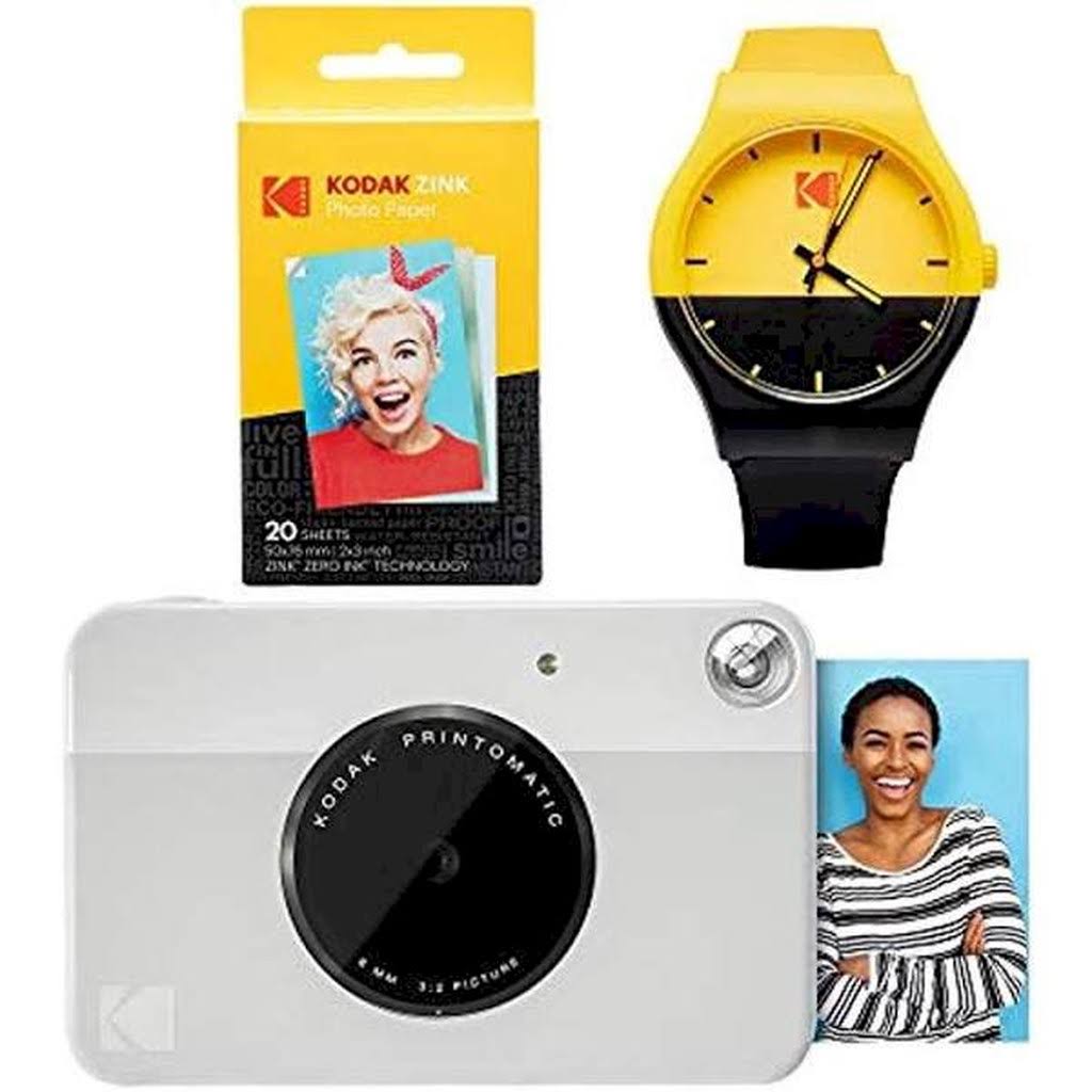 Kodak Printomatic Instant Print Camera (Grey) Watch Bundle