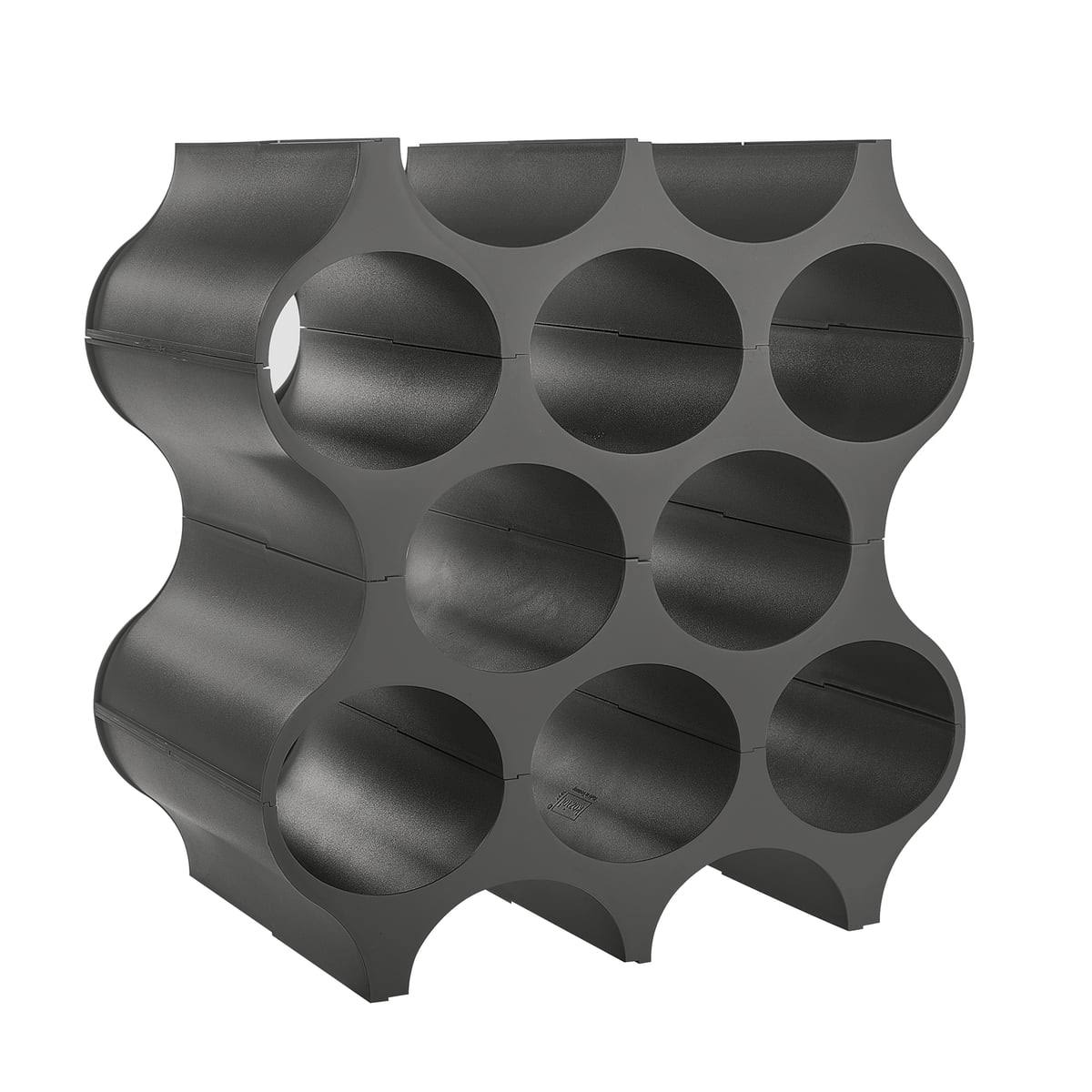 Koziol - Bottle Rack Set-Up, Deep Grey