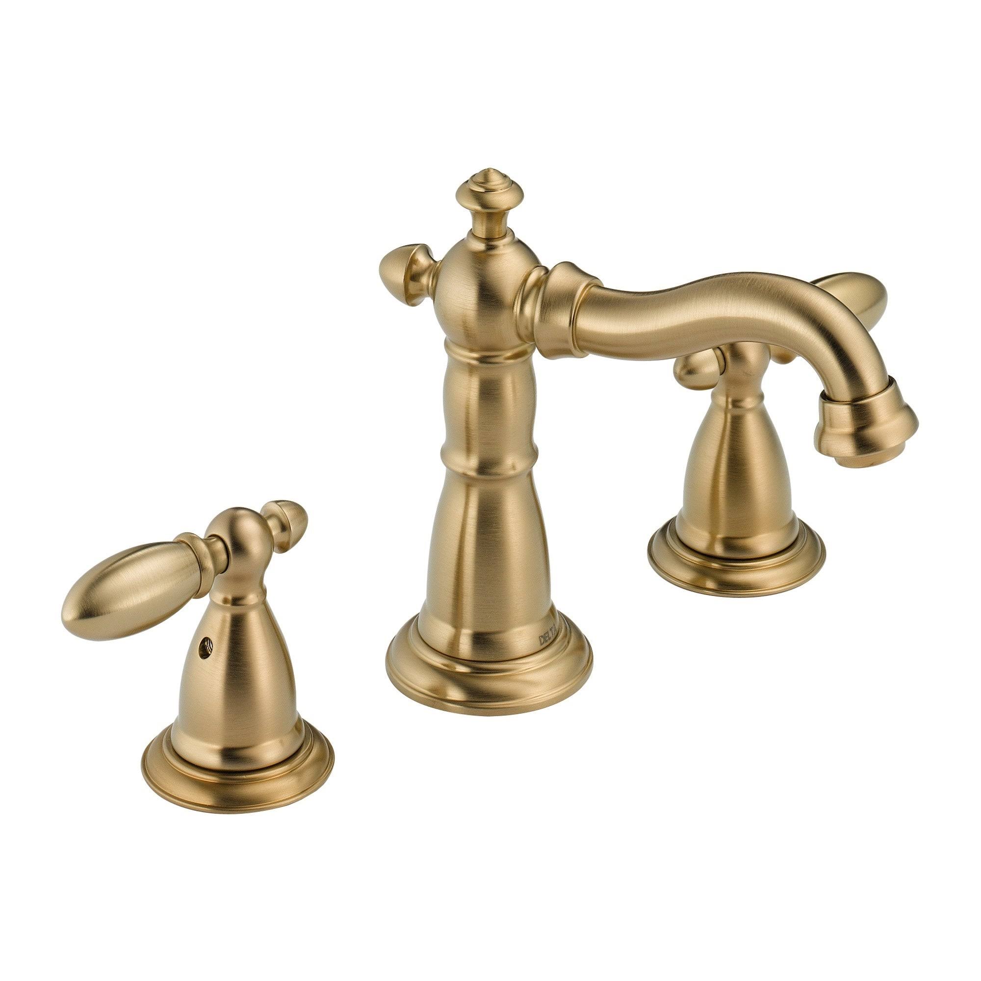Delta Victorian 3555-CZMPU-DST Two Handle Widespread Bathroom Faucet Champagne Bronze