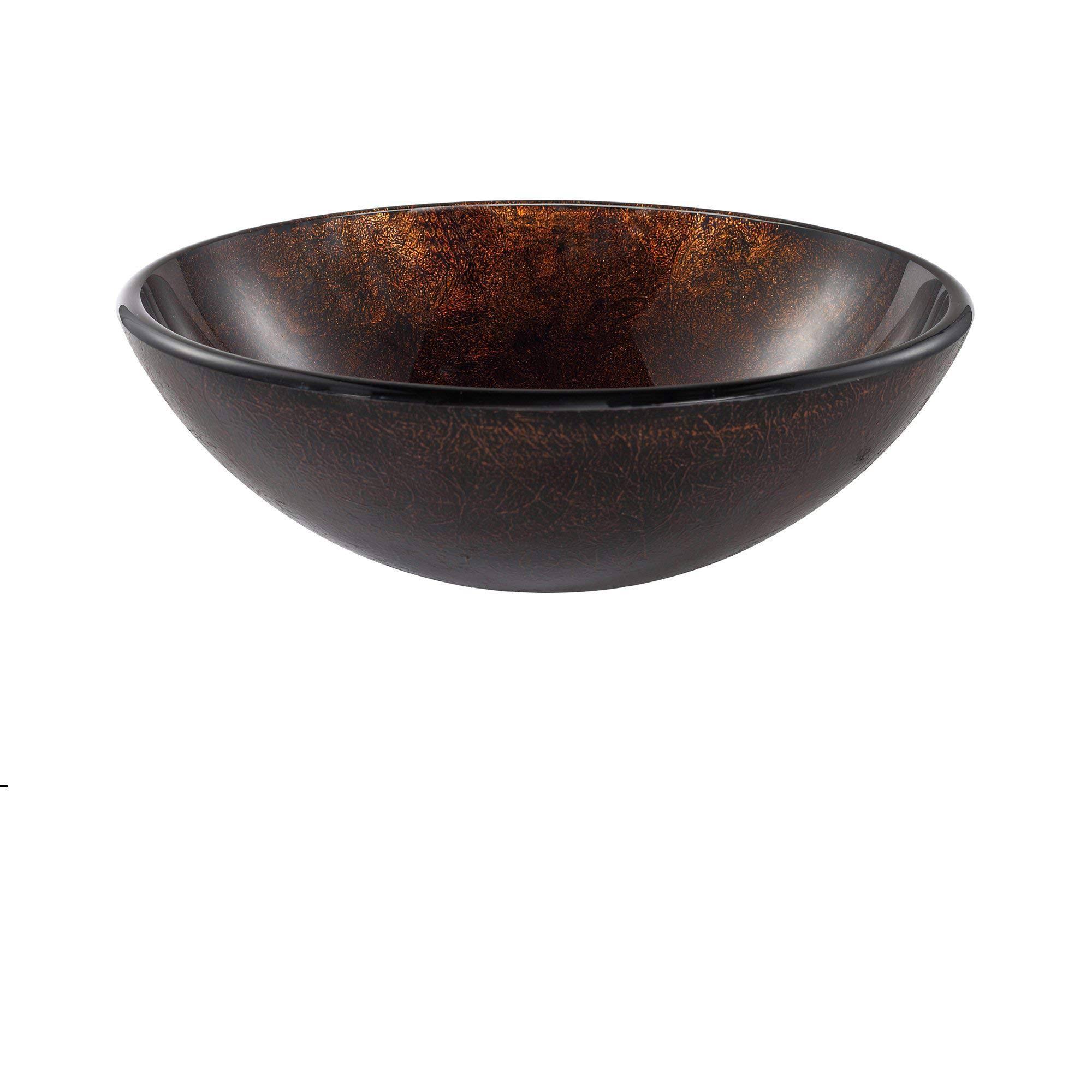 Kraus Copper Pluto Circular Vessel Bathroom Sink; Oil Rubbed Bronze GV-684