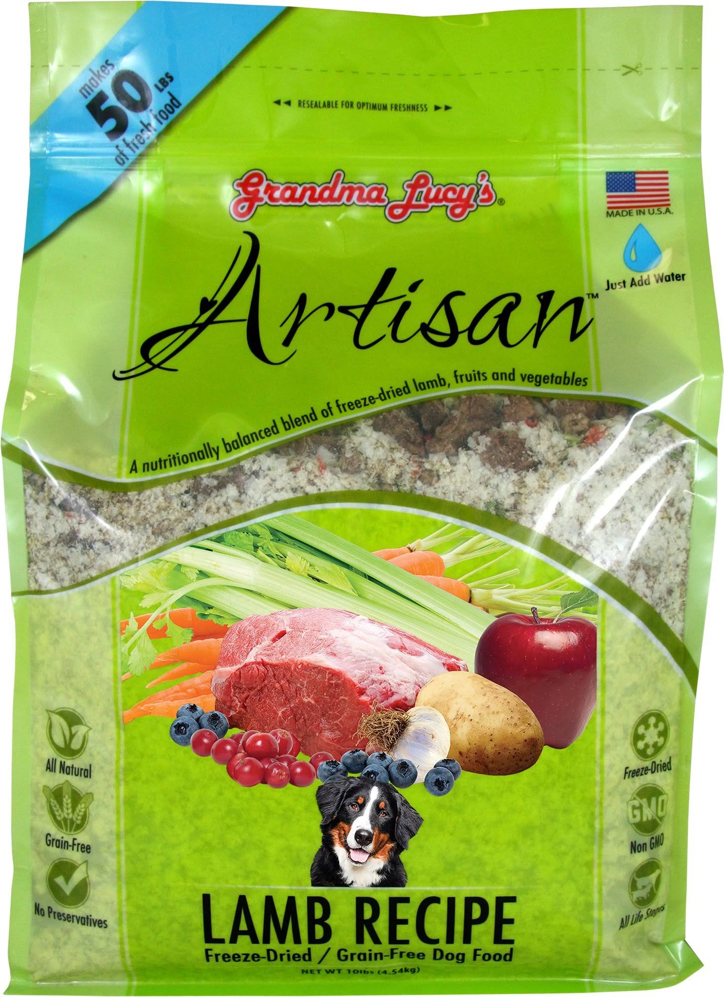 Grandma Lucy&s 10 lbs Artisan Grain Free Lamb Freeze Dried Dog Food