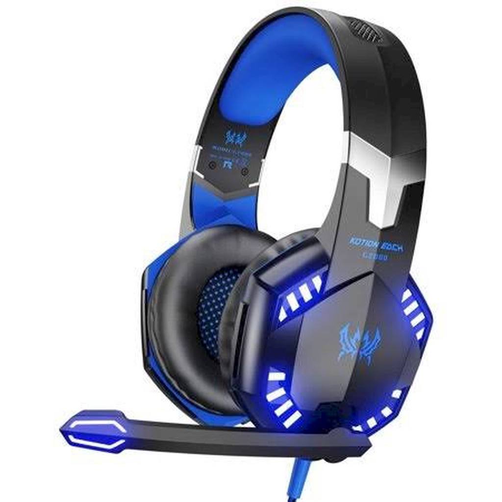 Kotion Each G2000 Stereo Gaming Headset for Xbox One PS4 PC, Surround Sound Over-Ear Headphones with Noise Cancelling Mic, LED L