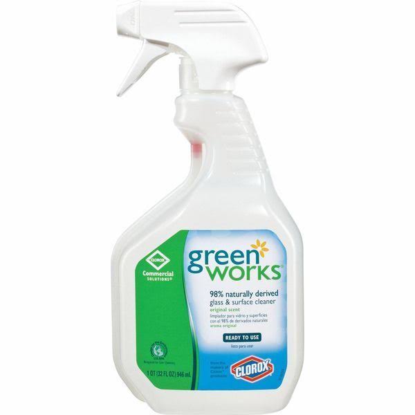 Green Works 00459 Glass Cleaner, 32 oz., Green, PK12