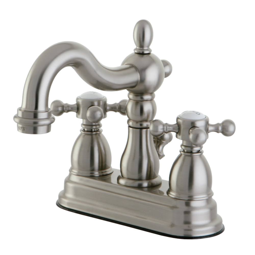 Kingston Brass KS1608BX 4x22 Centerset Bathroom Faucet, Brushed Nickel