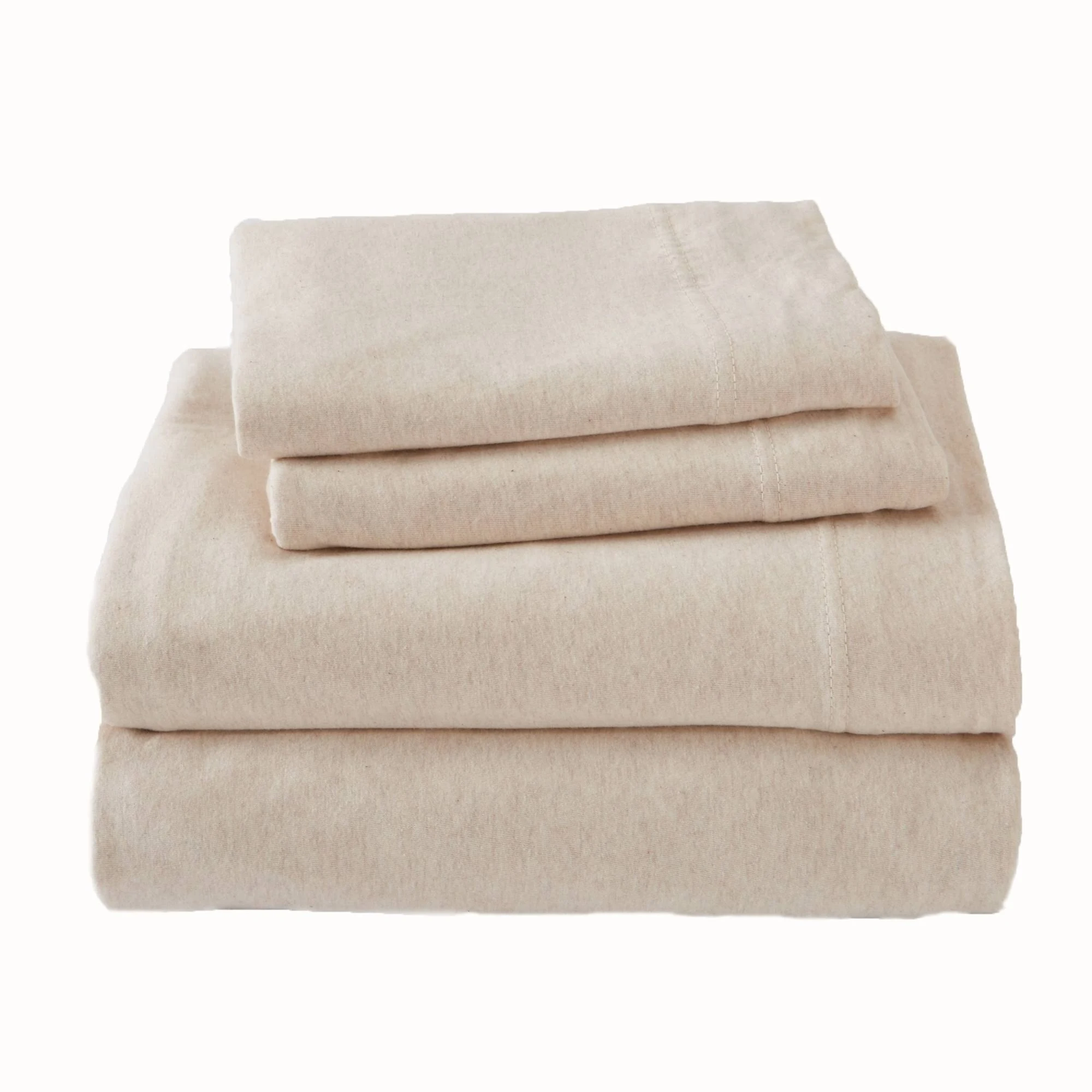 Great Bay Home Cotton Jersey Knit Sheet Set King Oatmeal