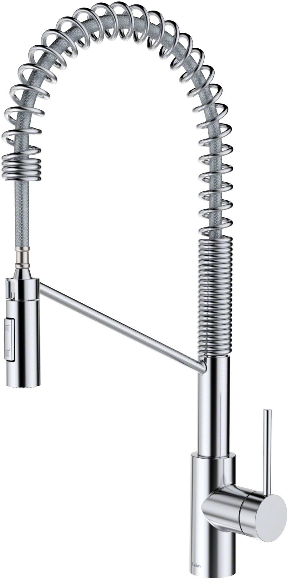 Kraus Oletto Single Handle Pull Down Commercial Kitchen Faucet, Chrome, KPF-2631CH