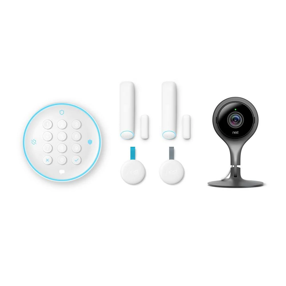 Nest Secure Alarm System with Cam Indoor 1080p Security Camera - White