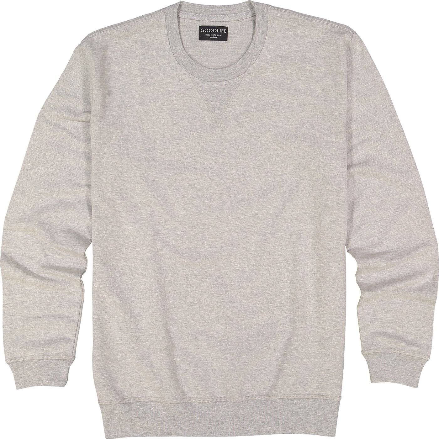 Goodlife Men&s Micro Terry Crewneck Sweatshirt | LT. Heather Grey