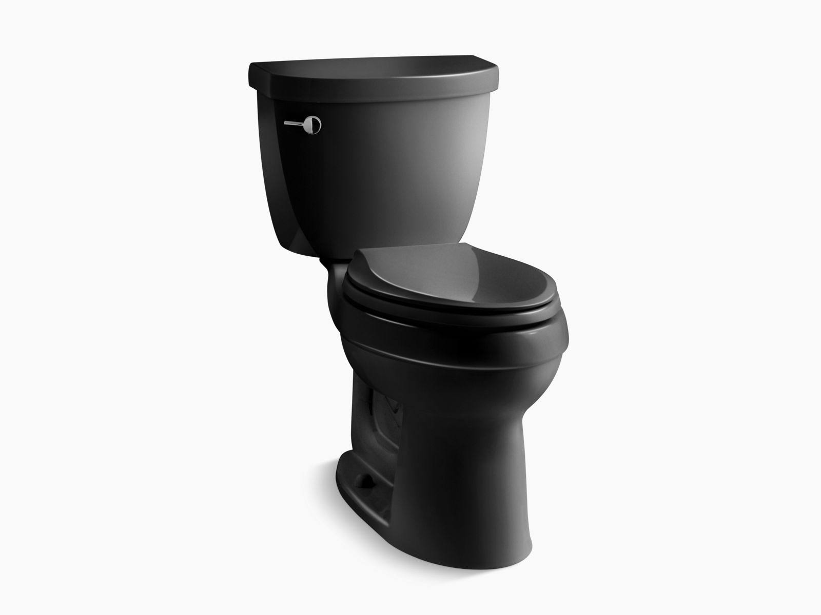 Kohler Black Cimarron Comfort Height Two-Piece 1.28 GPF Elongated Toilet (3609-7)