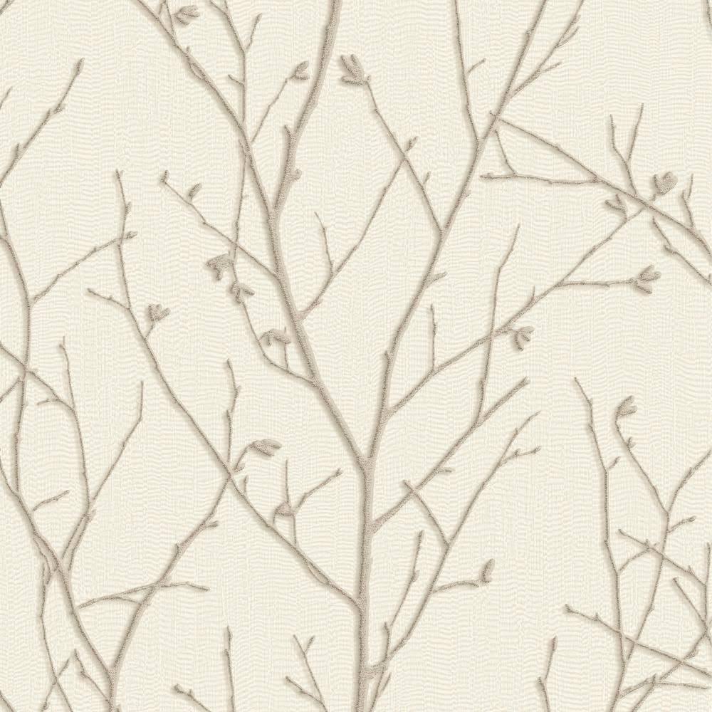 Graham u0026 Brown Water Silk Sprig Ivory Wallpaper