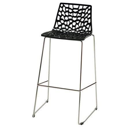 Grandsoleil Upon Spider Fix Counter Height Bar Stool Solid Glossy Black