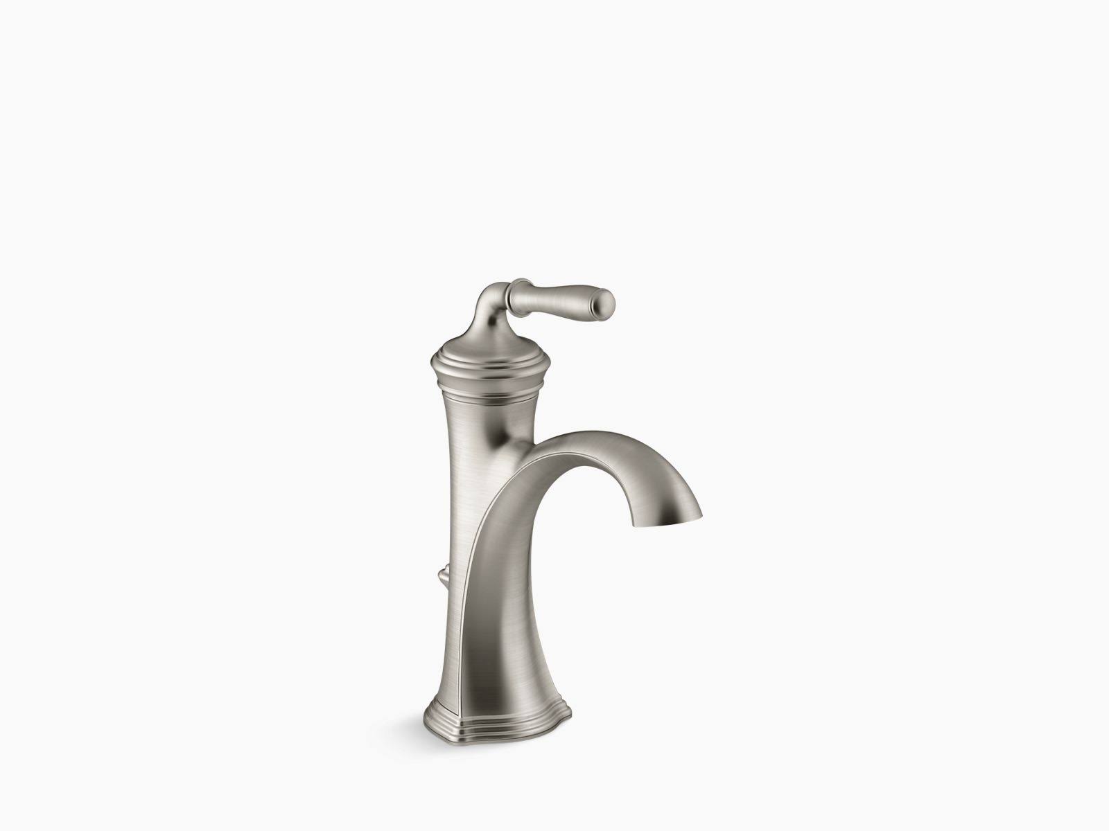 Kohler K-193-4-BN Devonshire Vibrant Brushed Nickel Single Handle Bathroom Faucet 1.2 GPM
