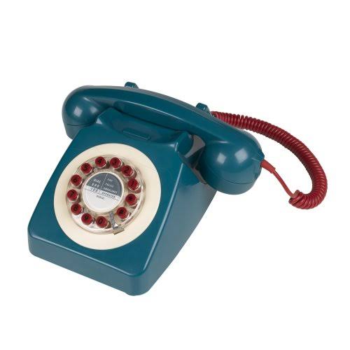Wild Wolf 746 Nineteen Sixties Design Classic Retro Telephone - Petrol Blue