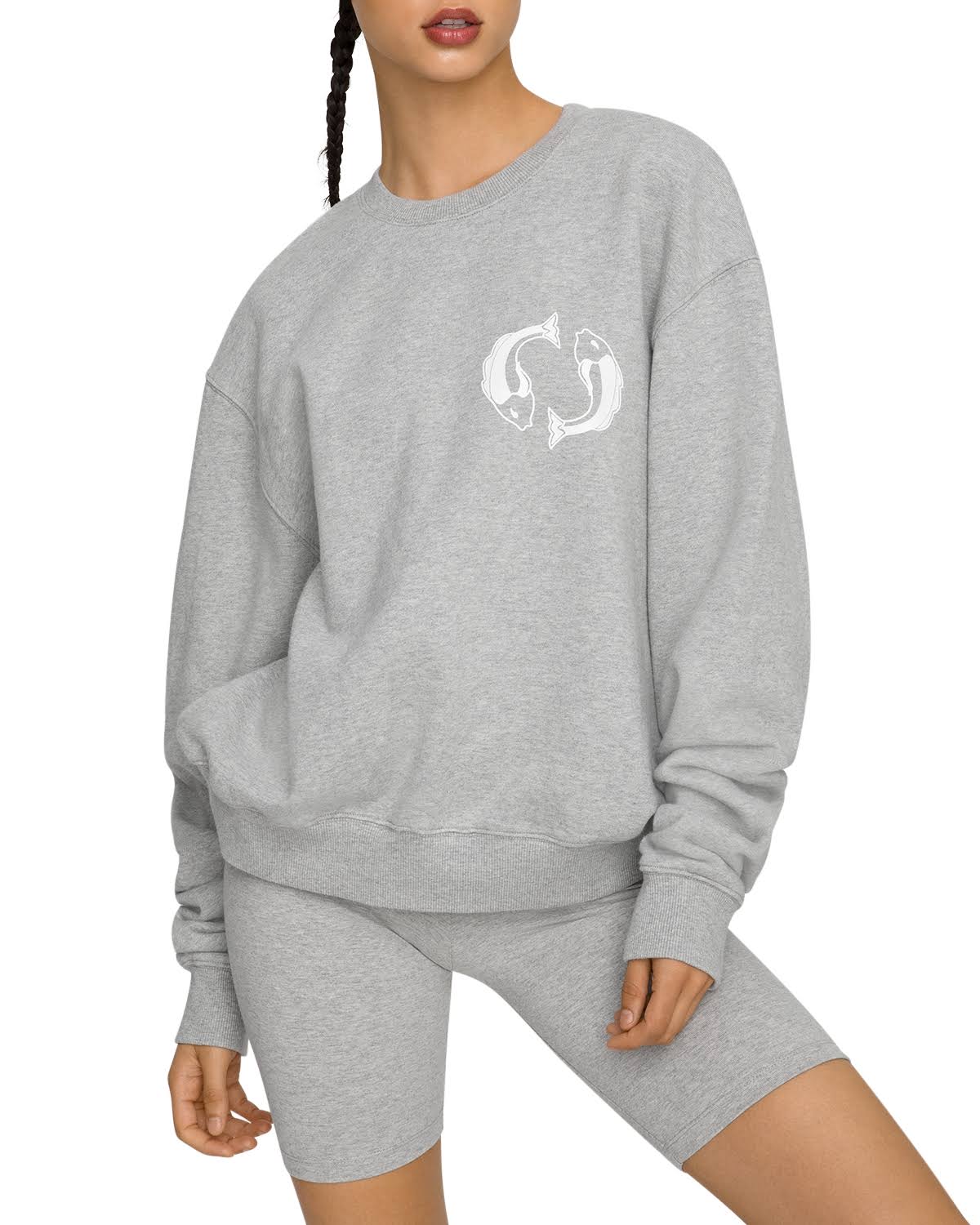 Good American Women&s Pisces Boyfriend Sweatshirt Size 0