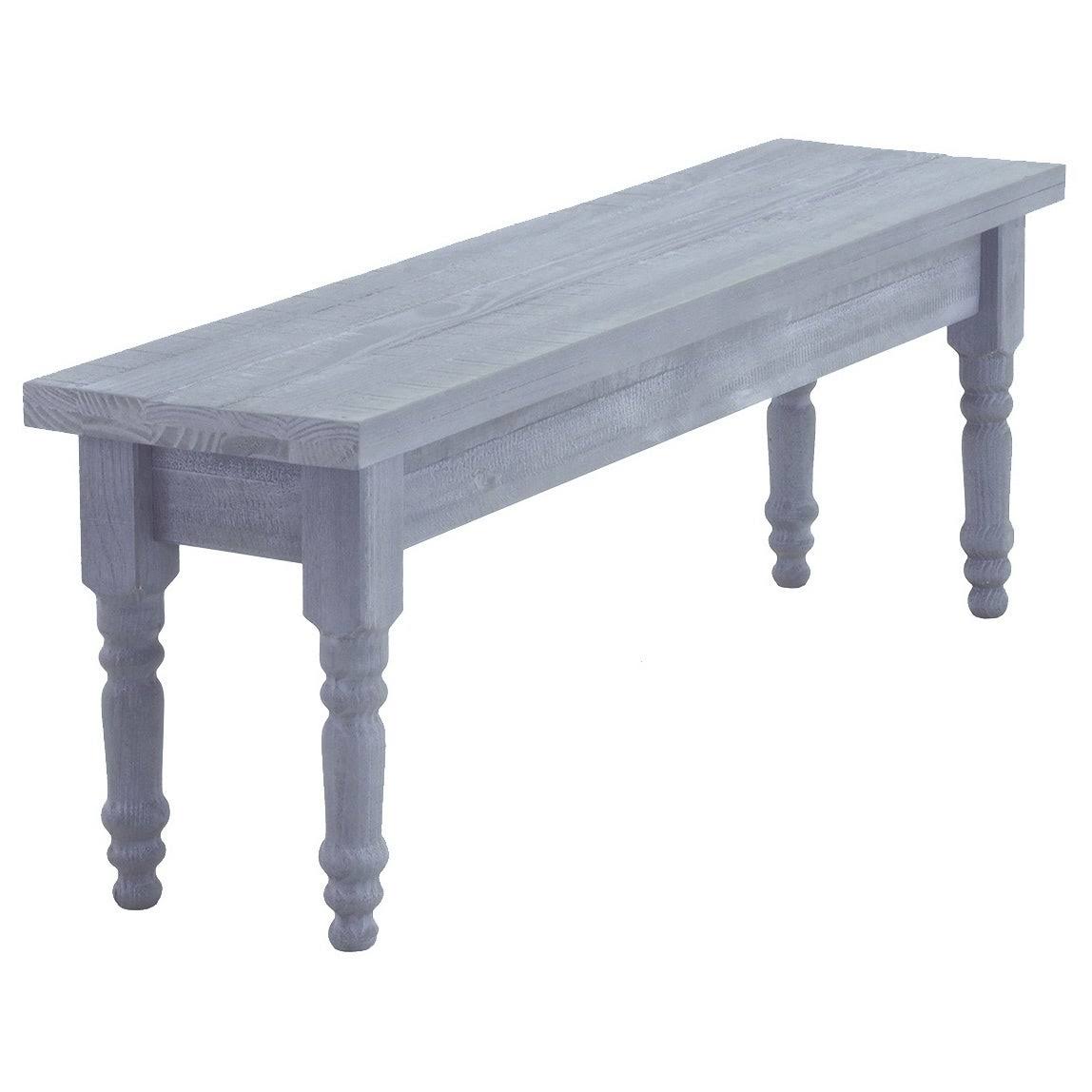 Grain Wood Furniture Valerie Wood bench; Rustic Grey
