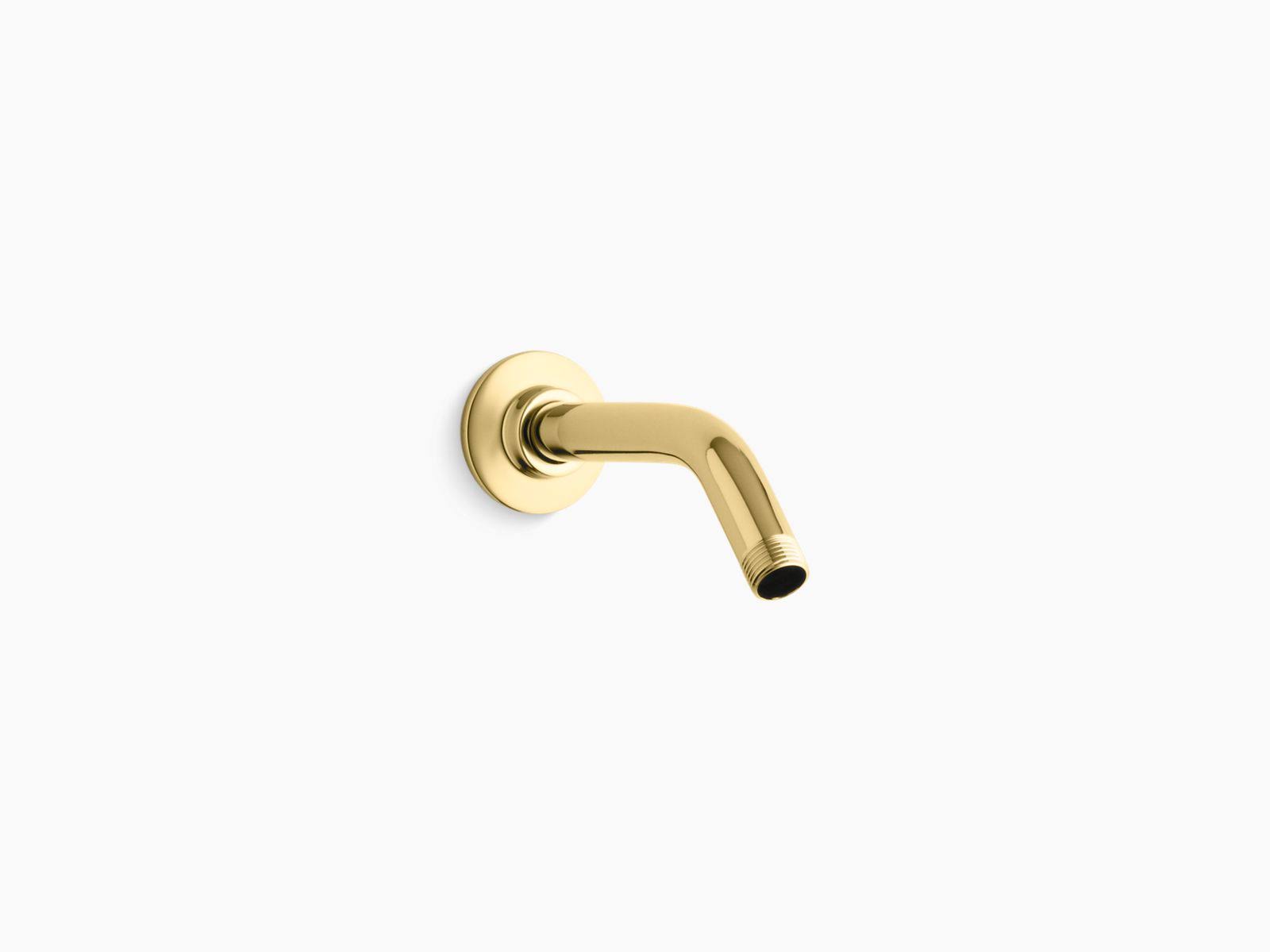 Kohler K-7397-PB Shower Arm and flange,7-1/2x22 Long - Vibrant Polished Brass