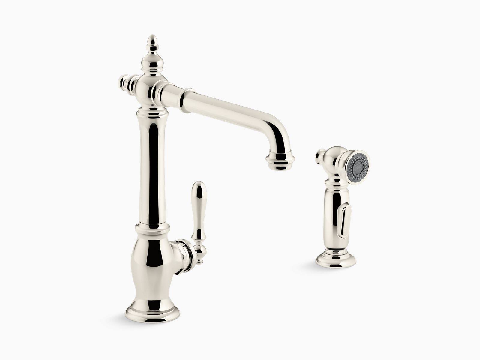 Kohler Artifacts Kitchen Faucet K-99265-SN Vibrant Polished Nickel with Sidespray