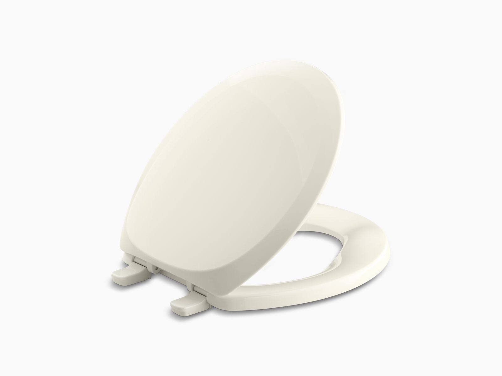 Kohler K-4663-96 French Curve with Quick-Release Hinges Round-Front Toilet SEAT, Biscuit