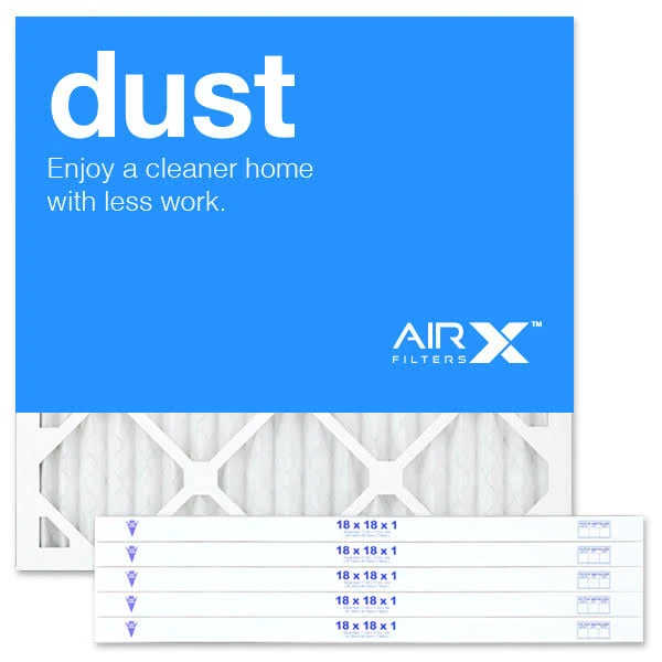 AIRx Filters Dust 18x18x1 Air Filter Replacement Pleated MERV 8, 6-pk
