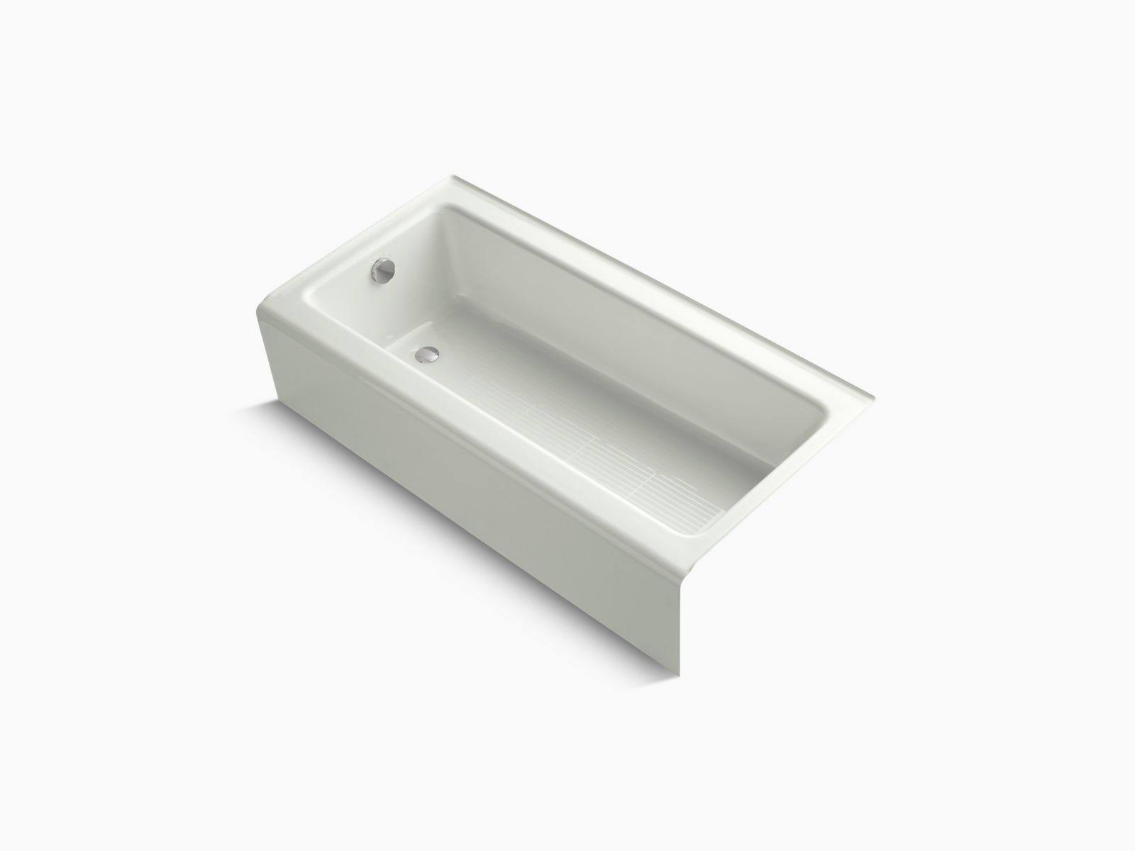 Kohler 837-NY Bellwether 60x22 x 30x22 Alcove Bath with Integral Apron and Left-Hand Drain - Dune