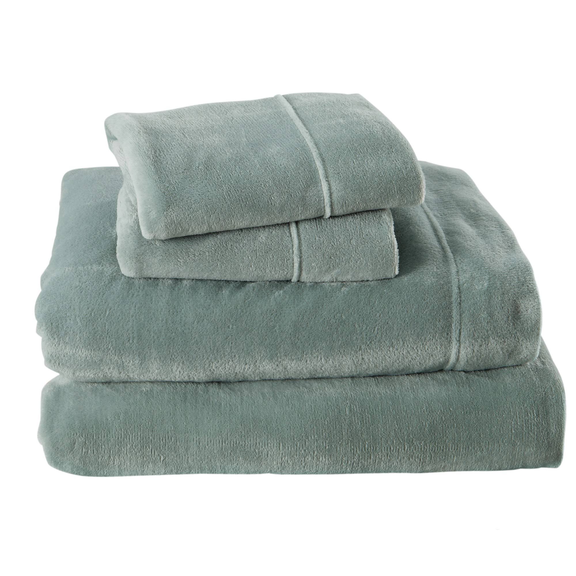 Great Bay Home Jade Velvet Collection Sheet Set Twin
