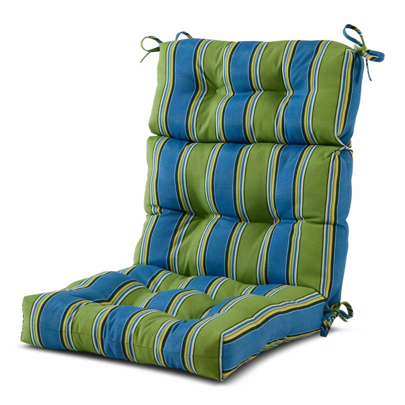 Greendale Home Fashions 44 x 22 in. Outdoor High Back Chair Cushion Cayman Stripe