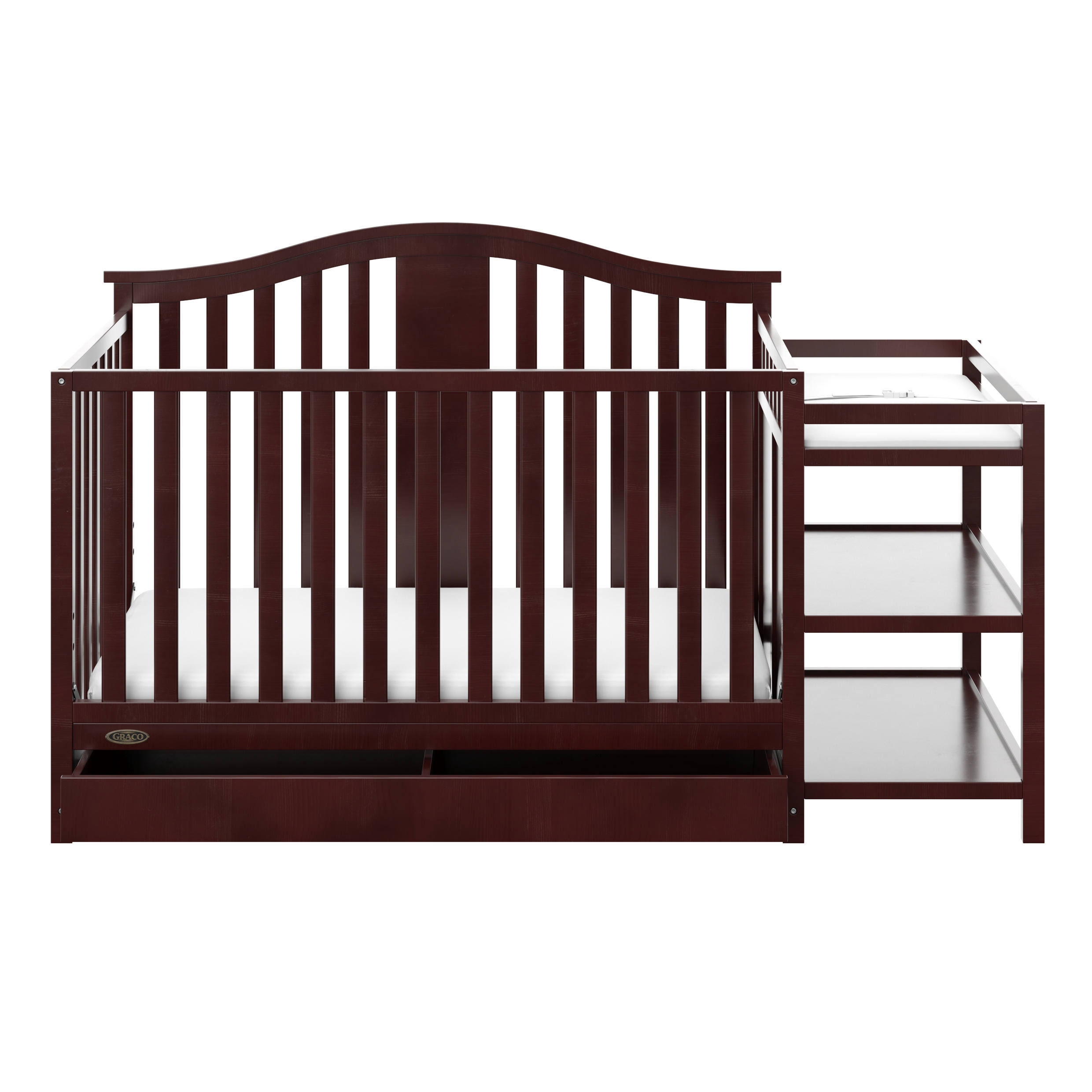 Graco Solano 4 in 1 Convertible Crib and Changer with Drawer Espresso