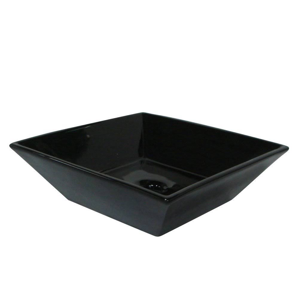Kingston Brass Parisan Black China Vessel Bathroom Sink Without