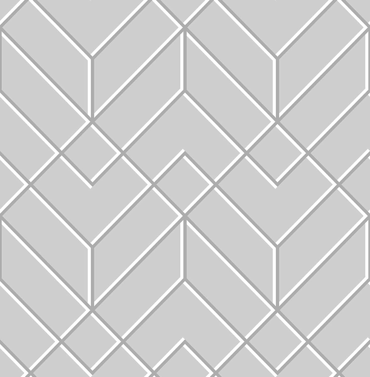 Graham u0026 Brown Losanges Filaires Silver Wallpaper