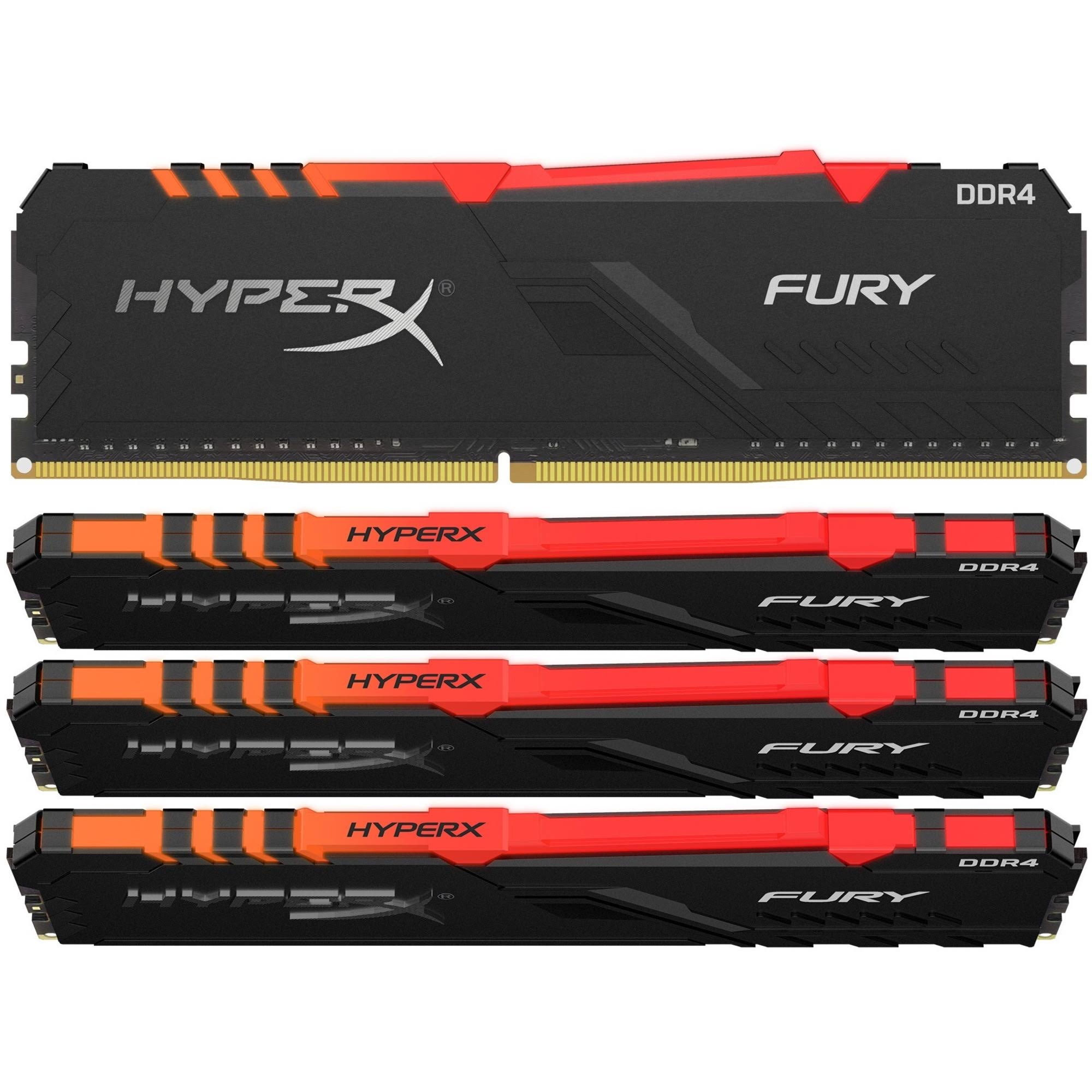 HyperX HX432C16FB4AK4/64 Fury 64GB (4 x 16GB) DDR4 SDRAM Memory Kit