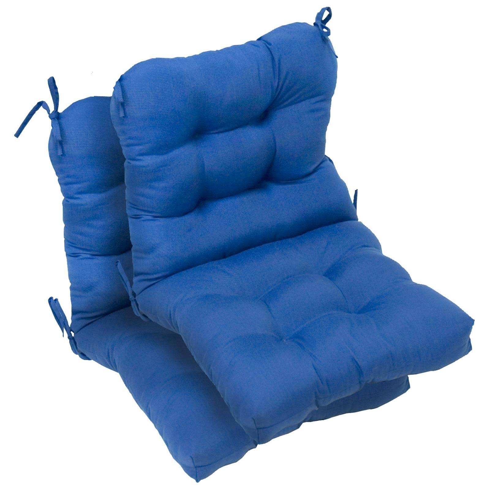 Greendale Home Fashions Outdoor Seat Back Chair Cushion Set of 2 Marine