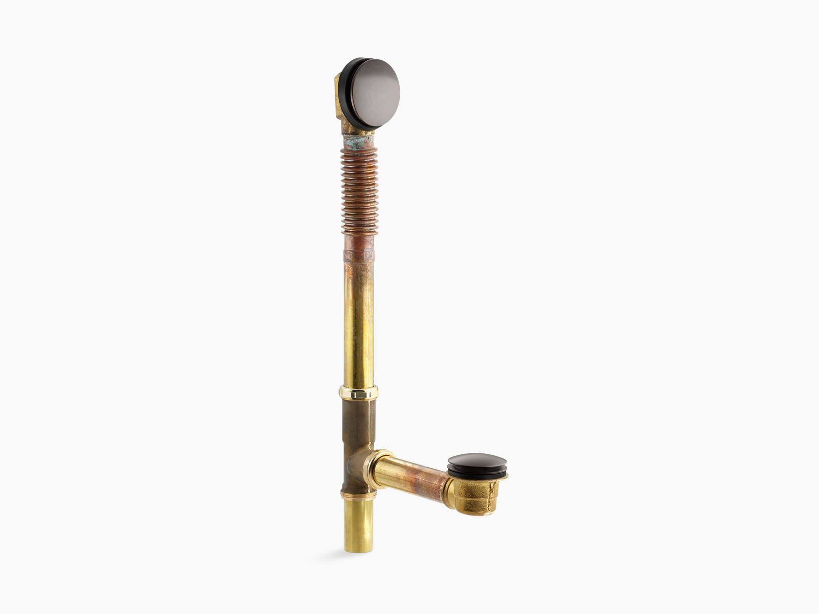 Kohler 7259-2BZ Clearflo Brass Toe Tap Bath Drain - Oil-Rubbed Bronze