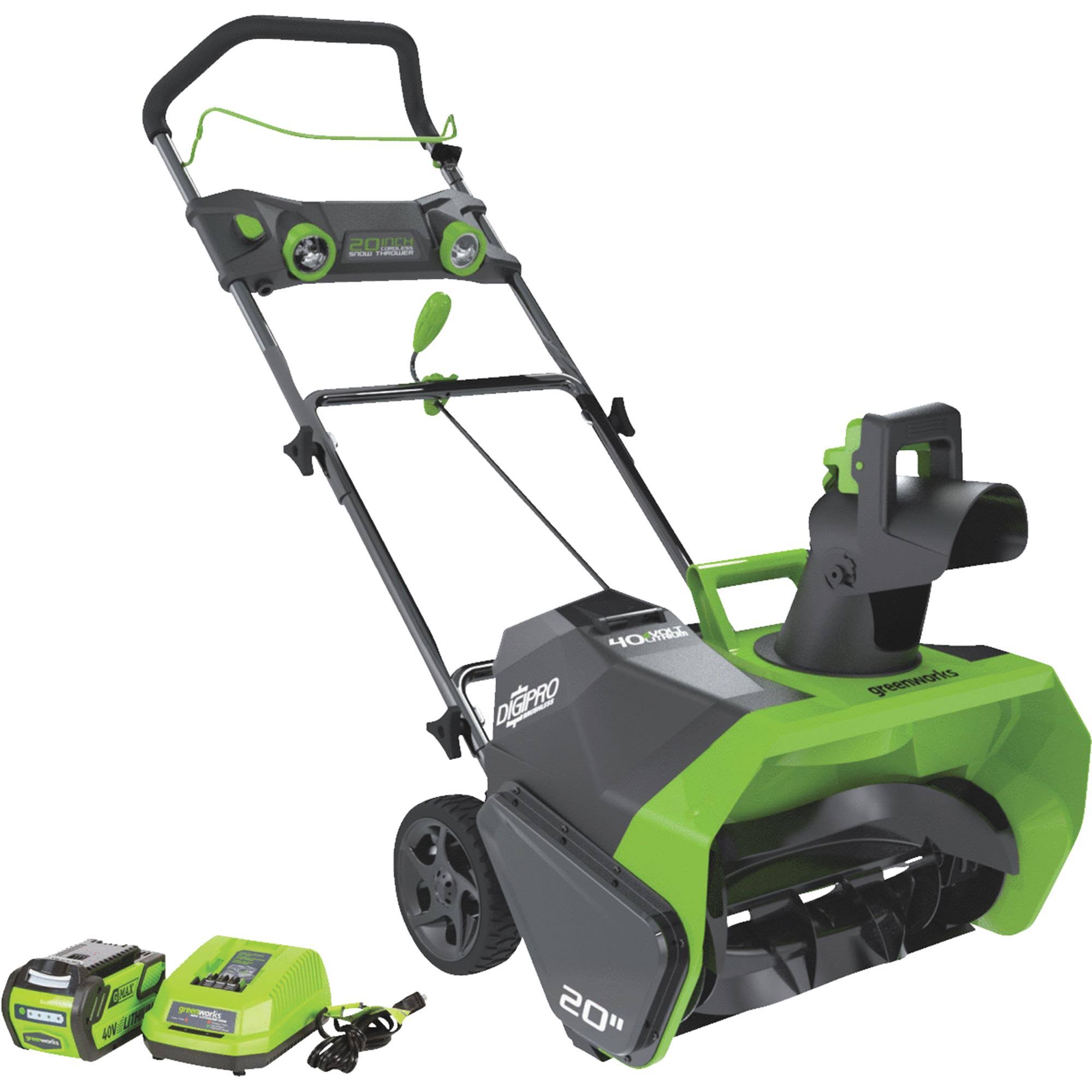 Greenworks 26272 40V G-Max Cordless Lithium-Ion 20 in. Snow Thrower