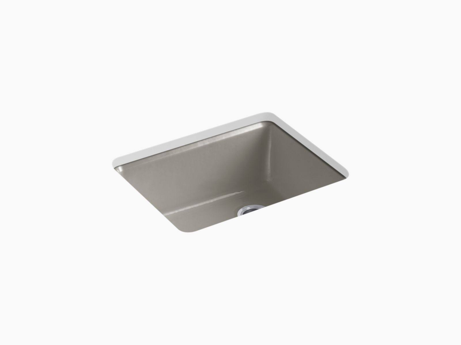 Kohler K-5872-5UA1-K4 Cashmere Riverby 25x22 Undermount Single Bowl Kitchen Sink with Basin Rack