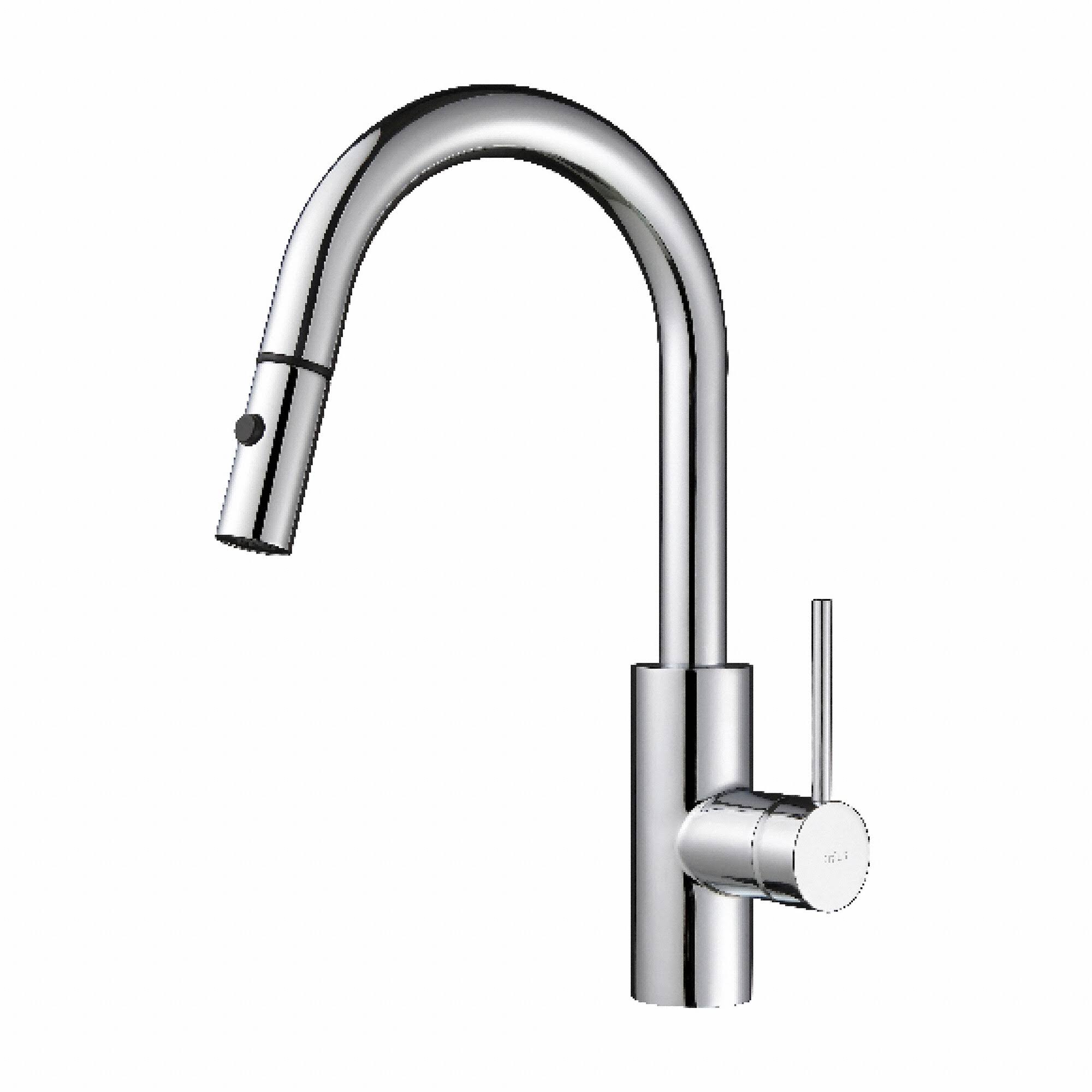 Kraus Oletto Pull Down Single Handle Kitchen Faucet; Chrome