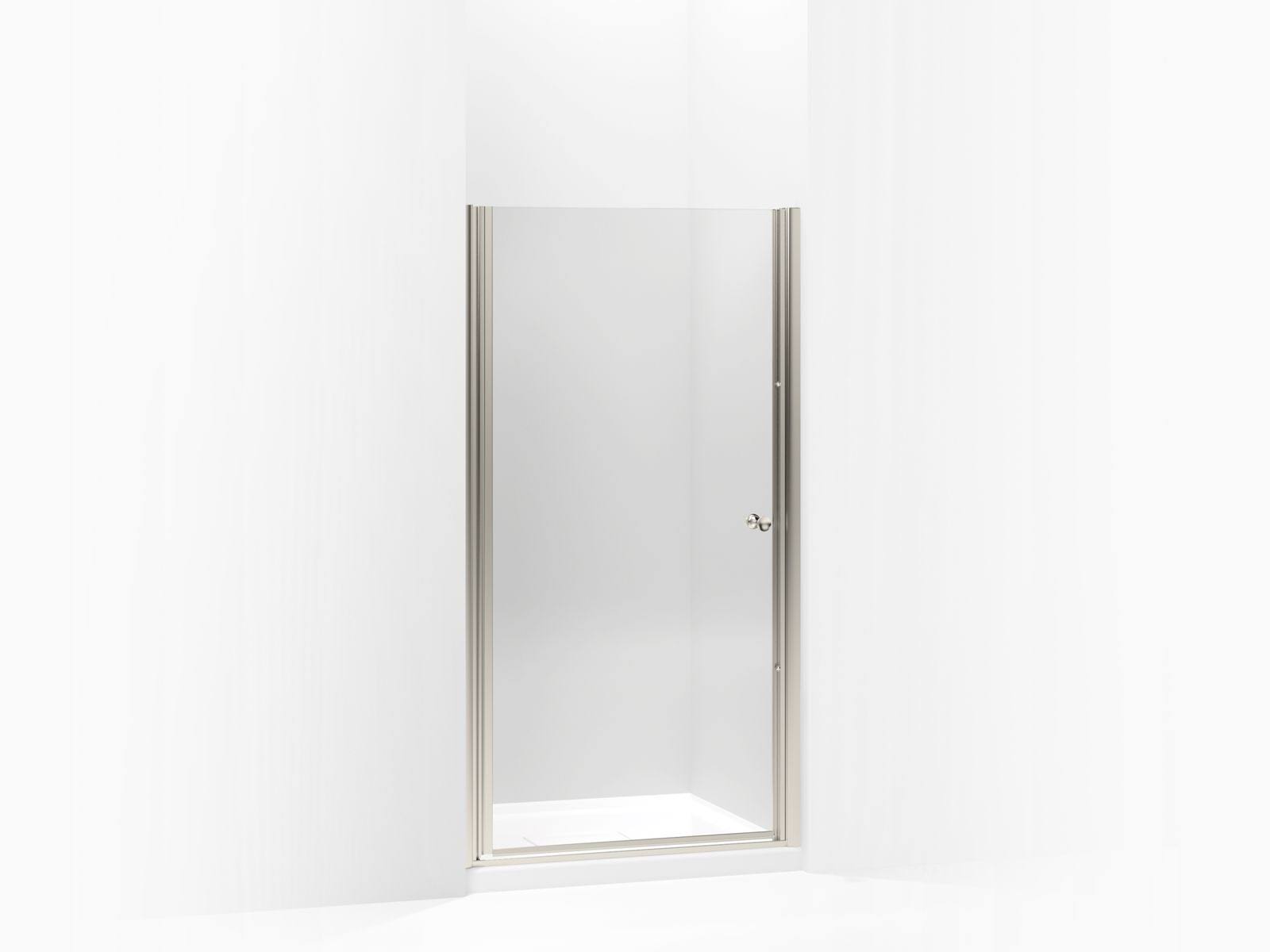 KOHLER K-702406-L-MX Fluence Frameless Pivot Shower Door, Matte Nickel