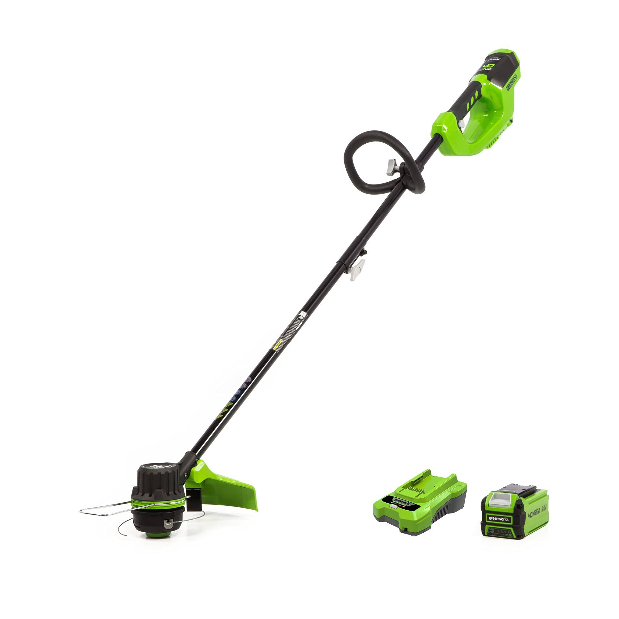 Greenworks 14-inch 40V Brushless Cordless String Trimmer, 2.0 Ah Battery ST40L210