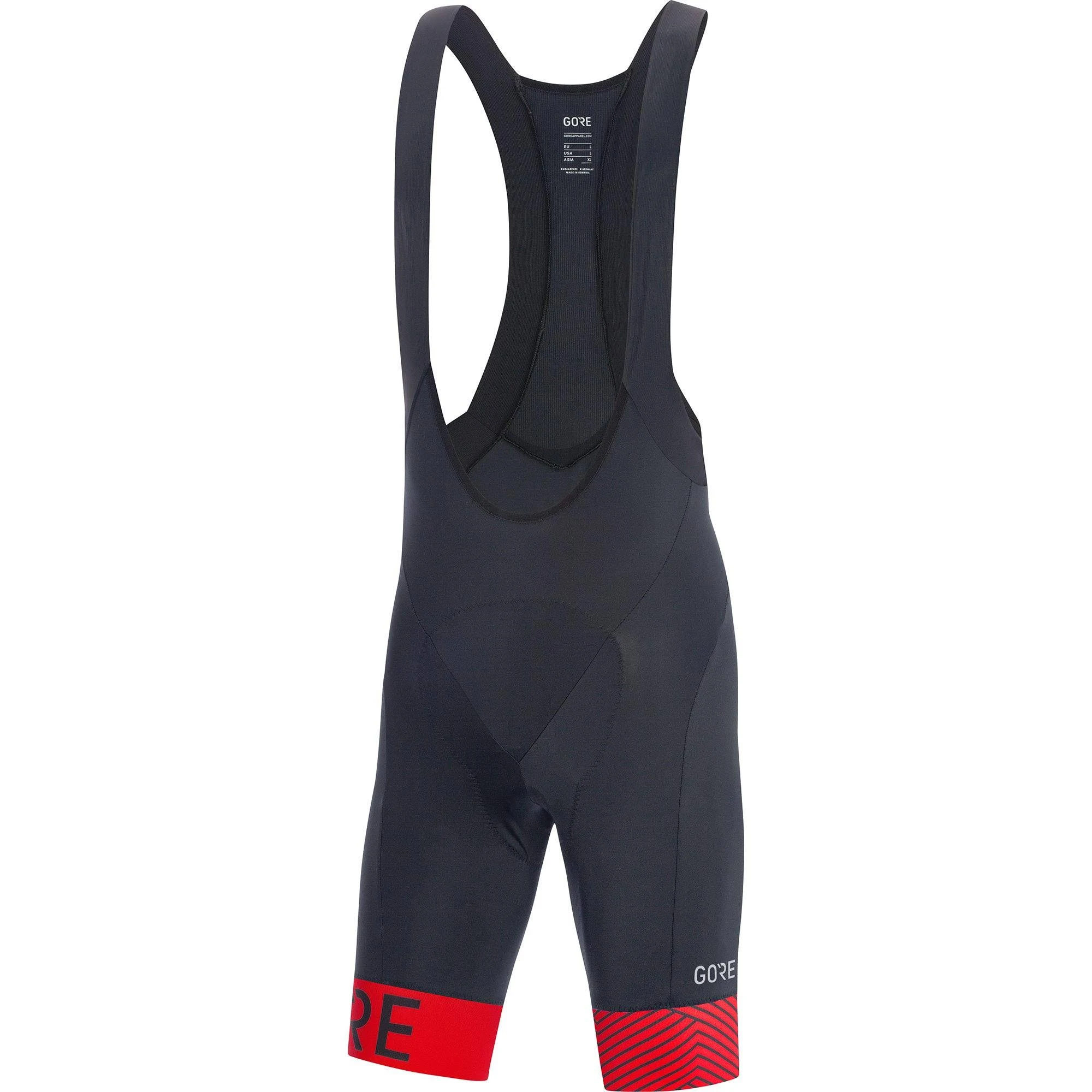 Gore Wear C5 Optiline Bib Shorts+ - XXL - Black-Red