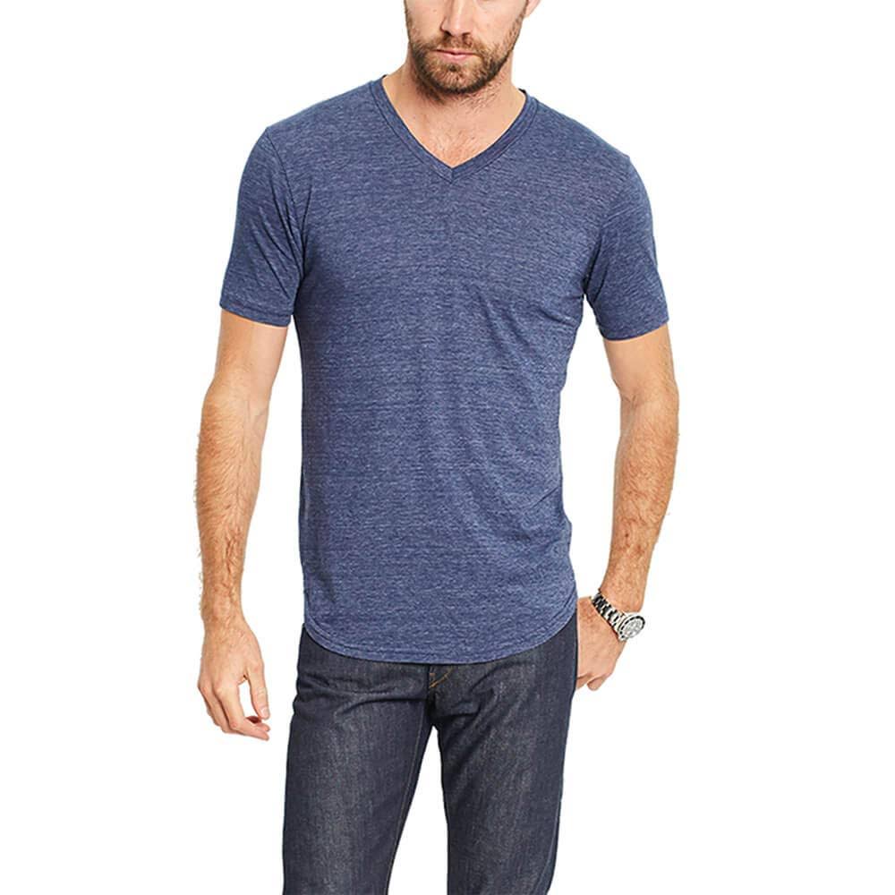 Goodlife Scallop Triblend V-Neck T-Shirt Navy