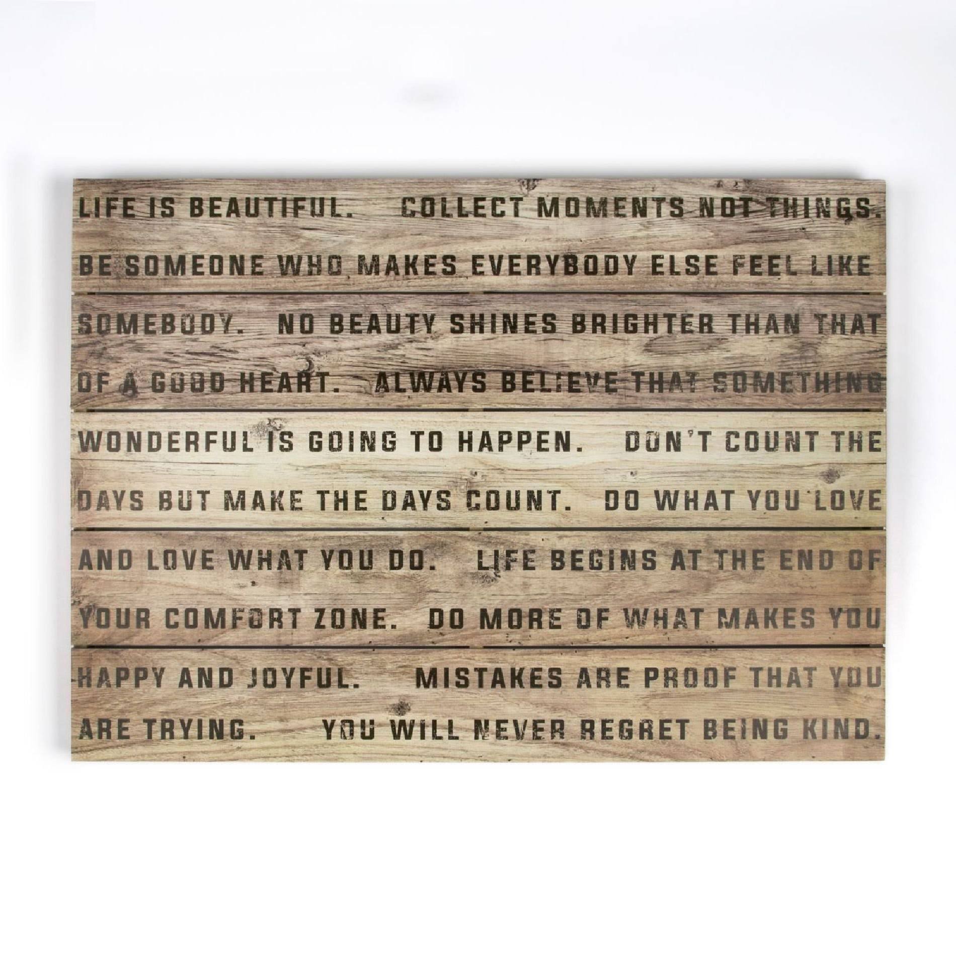 Graham u0026 Brown Life Is Beautiful Print on Wood