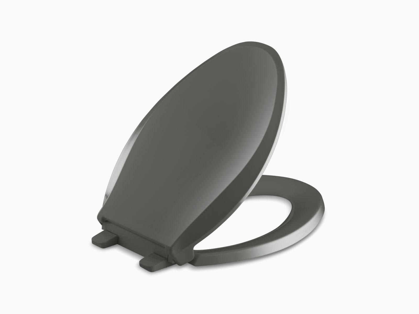 Kohler 4636-58 Cachet Quiet-Close with Grip-Tight Elongated Toilet Seat - Thunder Grey