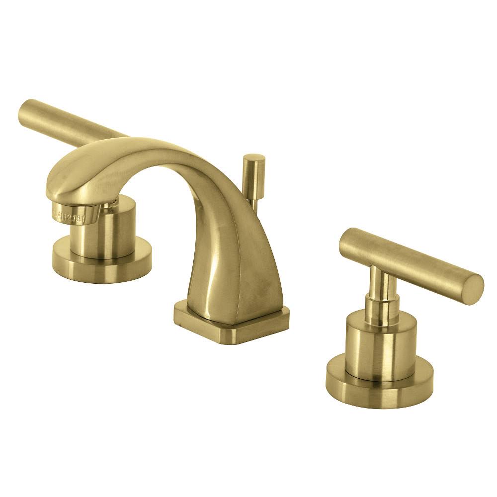 Kingston Brass KS4947CML 8 in. Manhattan Widespread Bathroom Faucet Brushed Brass
