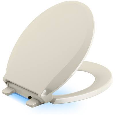 Kohler K-75758 Cachet Nightlight Quiet-Close with Grip-Tight Round-Front Toilet Seat
